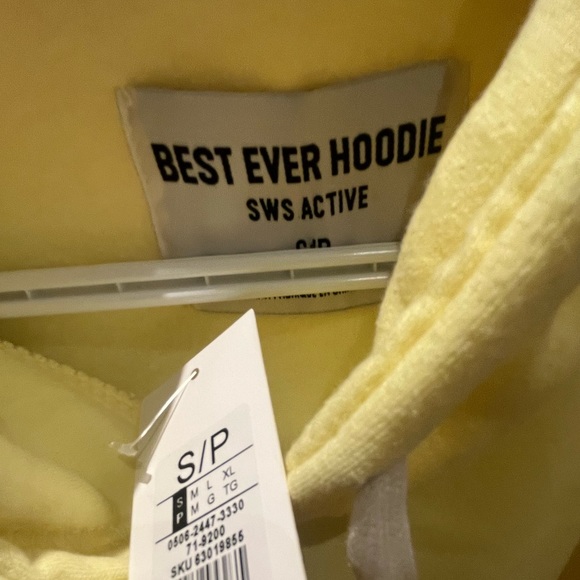 Best Ever Hoodie SWS Active Women’s Hoodie Yellow Cotton Blend Size S Small - Picture 4 of 6